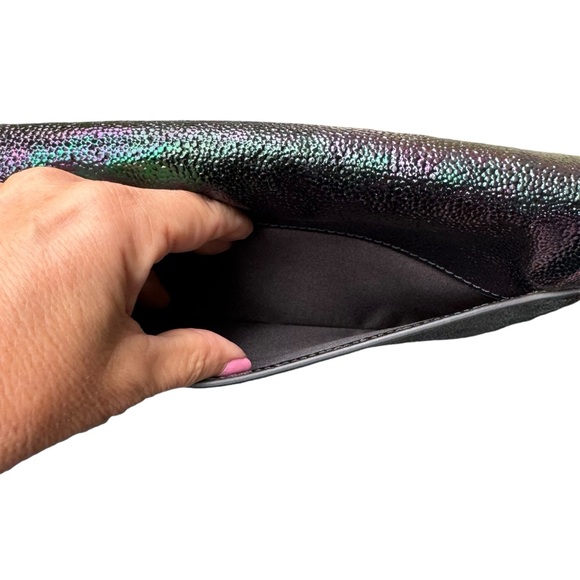 Henri Bendel Devon Petrol Convertible Clutch Crossbody Bag with Dustbag NWT - Picture 5 of 14